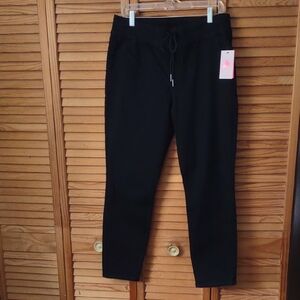 Juicy By Juicy Couture NWT Wide Elastic Waist Drawstring Black Denim Size 14